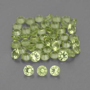 1,47 ct natürliche grüner Peridot-Edelsteine, Rundschliff, VVS-VS