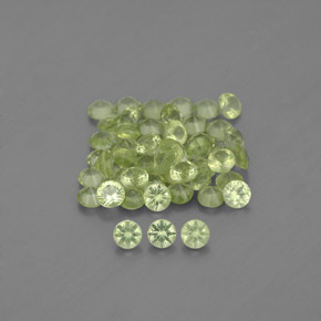  ct natürliche grüner Peridot-Edelsteine, Rundschliff, VVS-VS