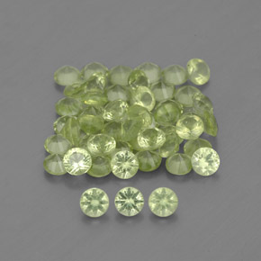  ct natürliche grüner Peridot-Edelsteine, Rundschliff, VVS-VS