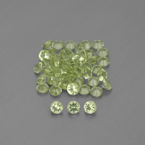  ct natürliche grüner Peridot-Edelsteine, Rundschliff, VVS-VS