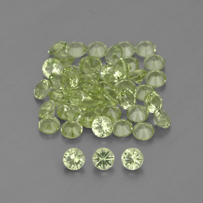  ct natürliche grüner Peridot-Edelsteine, Rundschliff, VVS-VS