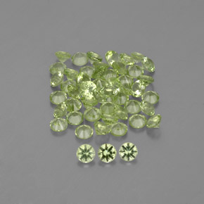 1,47 ct natürliche grüner Peridot-Edelsteine, Rundschliff, VVS-VS