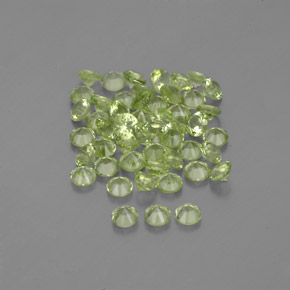1,47 ct natürliche grüner Peridot-Edelsteine, Rundschliff, VVS-VS