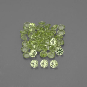  ct natürliche grüner Peridot-Edelsteine, Rundschliff, VVS-VS