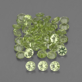  ct natürliche grüner Peridot-Edelsteine, Rundschliff, VVS-VS