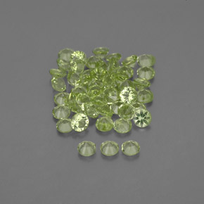  ct natürliche grüner Peridot-Edelsteine, Rundschliff, VVS-VS
