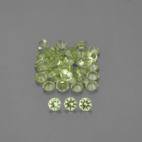  ct natürliche grüner Peridot-Edelsteine, Rundschliff, VVS-VS