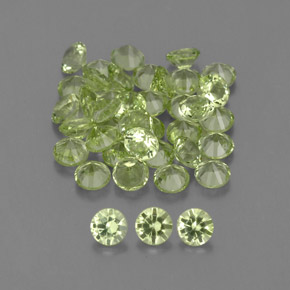  ct natürliche grüner Peridot-Edelsteine, Rundschliff, VVS-VS