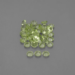  ct natürliche grüner Peridot-Edelsteine, Rundschliff, VVS-VS