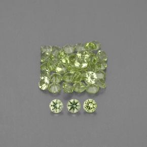 ct natürliche grüner Peridot-Edelsteine, Rundschliff, VVS-VS