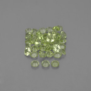  ct natürliche grüner Peridot-Edelsteine, Rundschliff, VVS-VS