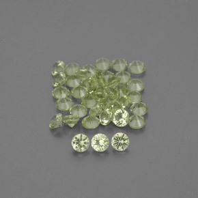  ct natürliche grüner Peridot-Edelsteine, Rundschliff, VVS-VS