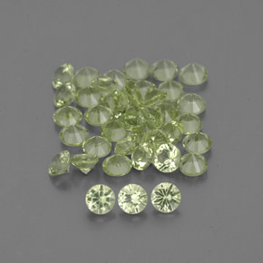  ct natürliche grüner Peridot-Edelsteine, Rundschliff, VVS-VS