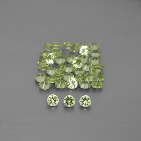  ct natürliche grüner Peridot-Edelsteine, Rundschliff, VVS-VS