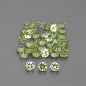  ct natürliche grüner Peridot-Edelsteine, Rundschliff, VVS-VS