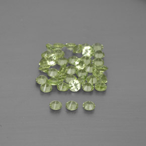  ct natürliche grüner Peridot-Edelsteine, Rundschliff, VVS-VS