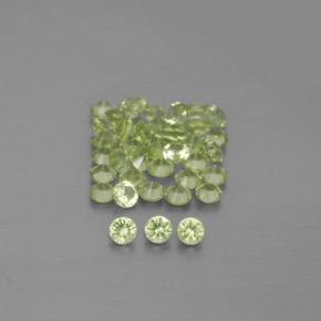  ct natürliche grüner Peridot-Edelsteine, Rundschliff, VVS-VS