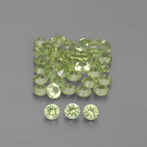  ct natürliche grüner Peridot-Edelsteine, Rundschliff, VVS-VS