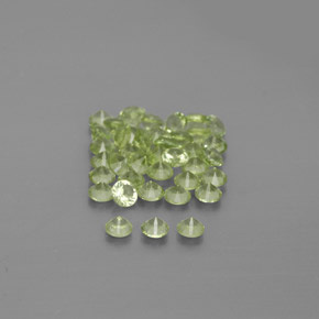  ct natürliche grüner Peridot-Edelsteine, Rundschliff, VVS-VS