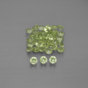  ct natürliche grüner Peridot-Edelsteine, Rundschliff, VVS-VS