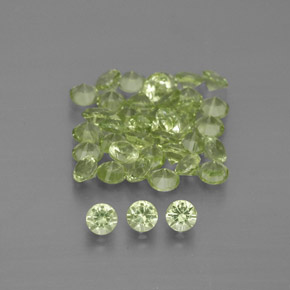  ct natürliche grüner Peridot-Edelsteine, Rundschliff, VVS-VS