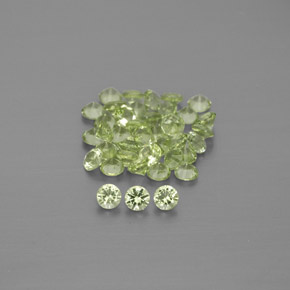  ct natürliche grüner Peridot-Edelsteine, Rundschliff, VVS-VS