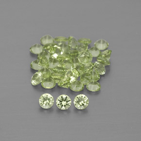  ct natürliche grüner Peridot-Edelsteine, Rundschliff, VVS-VS