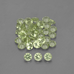1,46 ct natürliche grüner Peridot-Edelsteine, Rundschliff, VVS-VS