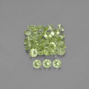  ct natürliche grüner Peridot-Edelsteine, Rundschliff, VVS-VS