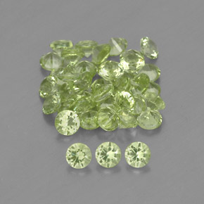  ct natürliche grüner Peridot-Edelsteine, Rundschliff, VVS-VS
