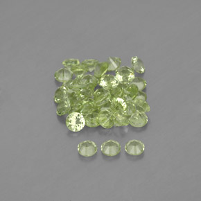  ct natürliche grüner Peridot-Edelsteine, Rundschliff, VVS-VS