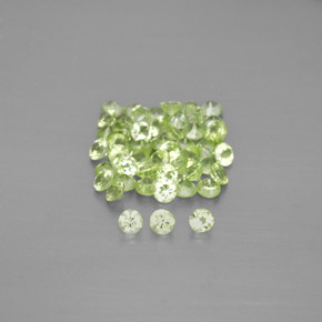  ct natürliche grüner Peridot-Edelsteine, Rundschliff, VVS-VS