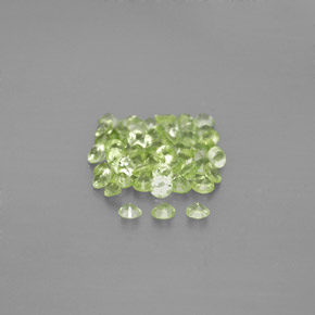  ct natürliche grüner Peridot-Edelsteine, Rundschliff, VVS-VS