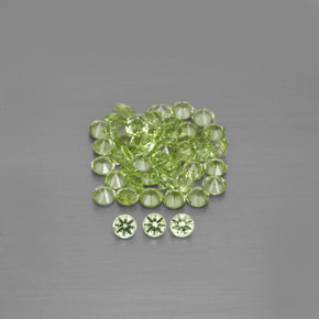  ct natürliche grüner Peridot-Edelsteine, Rundschliff, VVS-VS