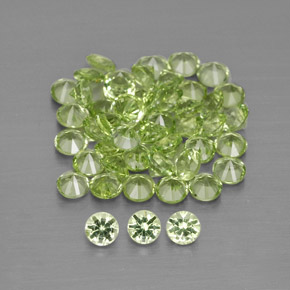  ct natürliche grüner Peridot-Edelsteine, Rundschliff, VVS-VS