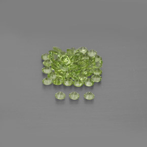  ct natürliche grüner Peridot-Edelsteine, Rundschliff, VVS-VS