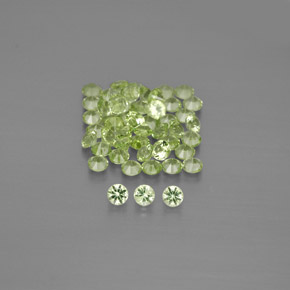 1,48 ct natürliche grüner Peridot-Edelsteine, Rundschliff, VVS-VS