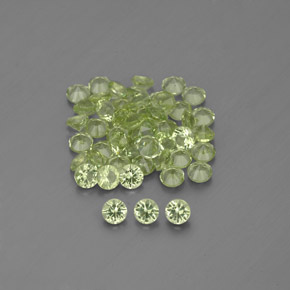  ct natürliche grüner Peridot-Edelsteine, Rundschliff, VVS-VS