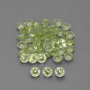  ct natürliche grüner Peridot-Edelsteine, Rundschliff, VVS-VS
