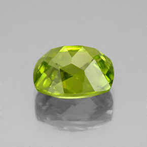 3,26 ctw natürlicher grüner Peridot, Kissenschliff, VS-SI