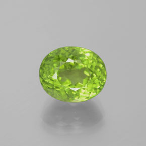 9,17 ctw natürlicher Mittelgrün Peridot, Oval Schliff, VS