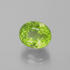 9,17 ctw natürlicher Mittelgrün Peridot, Oval Schliff, VS