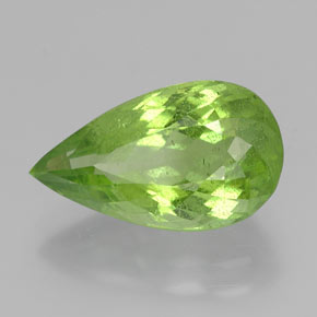 5,76 ctw natürlicher grüner Peridot, Birnenform, VS-SI