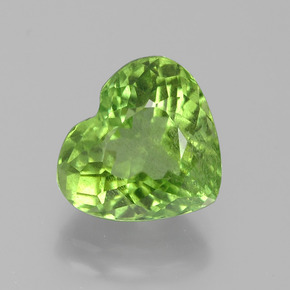 4,15 ctw natürlicher grüner Peridot, Herzform, VS-SI
