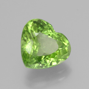 4,15 ctw natürlicher grüner Peridot, Herzform, VS-SI