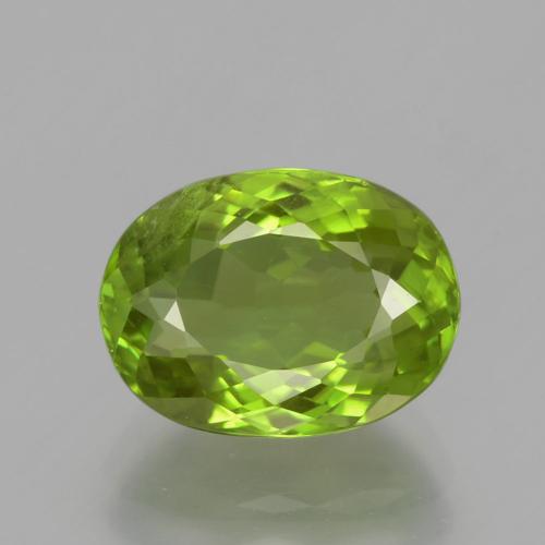 9,17 ctw natürlicher Lebendiges grün Peridot, Oval Schliff, VS