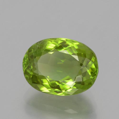 9,17 ctw natürlicher Lebendiges grün Peridot, Oval Schliff, VS