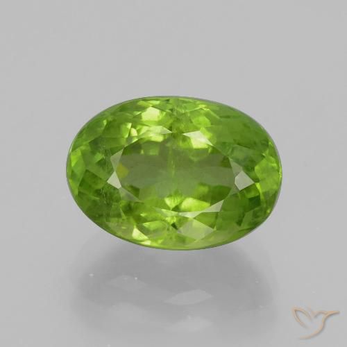 9,17 ctw natürlicher Lebendiges grün Peridot, Oval Schliff, VS-SI