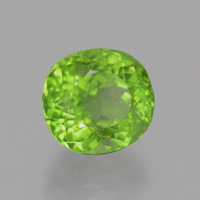 5,37 ctw natürlicher grüner Peridot, Oval Schliff, VS-SI