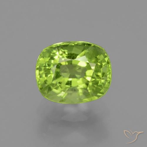2.18ct Natürlicher gelblich-grün Peridot, Kissen, VS